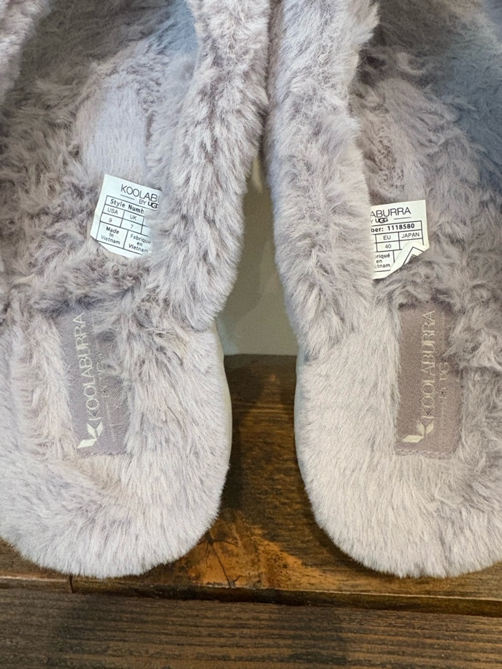Cozy Koolabura by Ugg Faux Fur Lavender Flip Flop Slippers - Women's - Picture 3 of 6